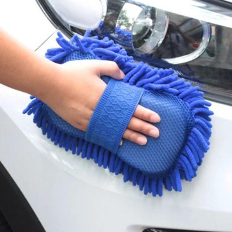 Lavagem de carro Microfibra Chenille Esponja de lavagem de carro Cuidados Lavagem Escova Almofada Toalha de lavagem Auto Luvas Acessórios de estilo Gadget