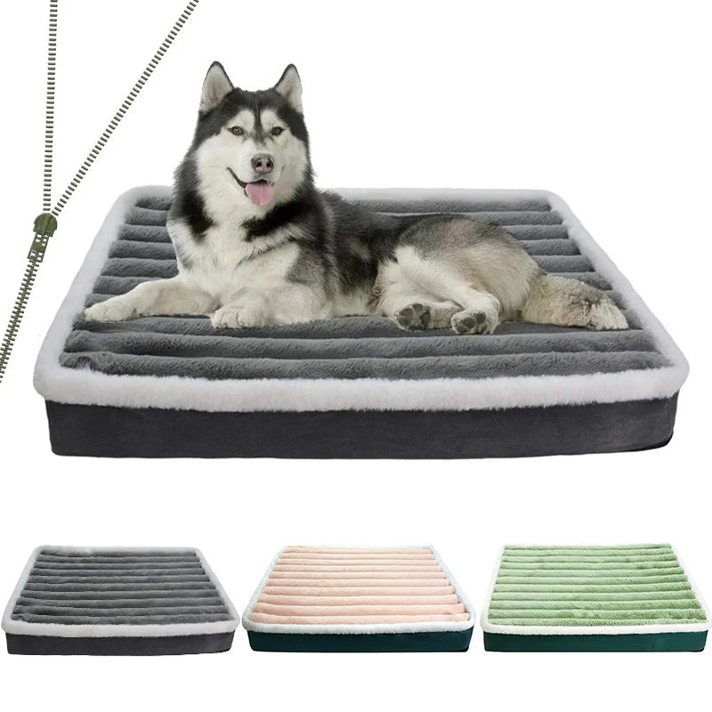 Tapete de Cama para Cães com Zíper Colchão Remolvável para Animais de Estimação para Dormir para Cães Colchão Lavável para Cães Almofada para Animais de Estimação Pequenos e Médios