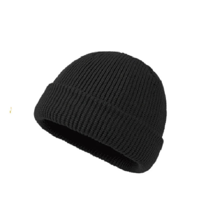 Gorro de Tricô Rimiut para Homens & Mulheres Bonés de Lã Simples Quentes Skullies Gorros Sólidos Outono Inverno Estilo Moderno