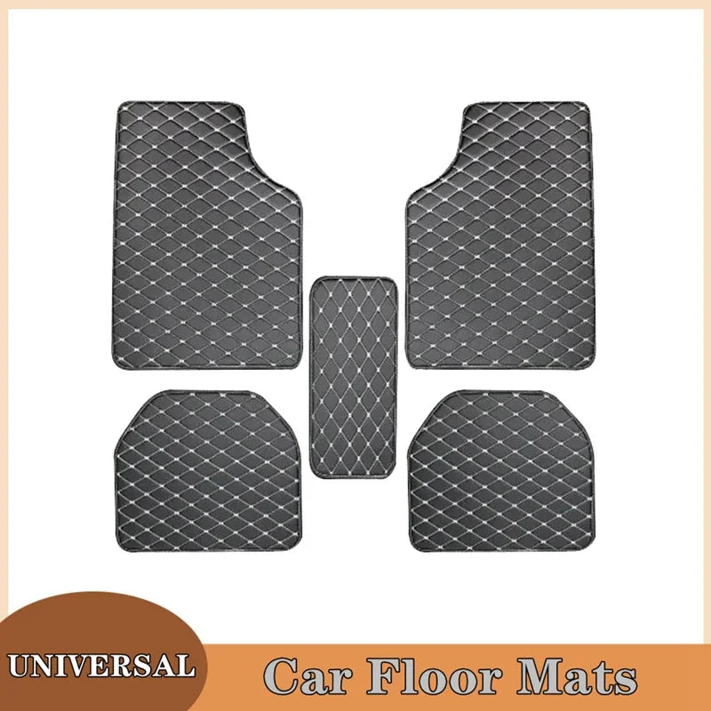 Tapetes de carro 5 Pcs Qualidade Universal PU Couro À Prova D' Água Auto Foot Pad Protetor Interior Do Automóvel Interior Do Carro Acessórios